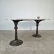 Superb cast iron and Carrara marble display table from a chocolate factory circa 1900