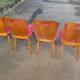 Set de 4 chaises bois/velours