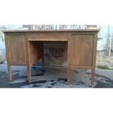 Minister's desk in solid raw oak from the 1930s