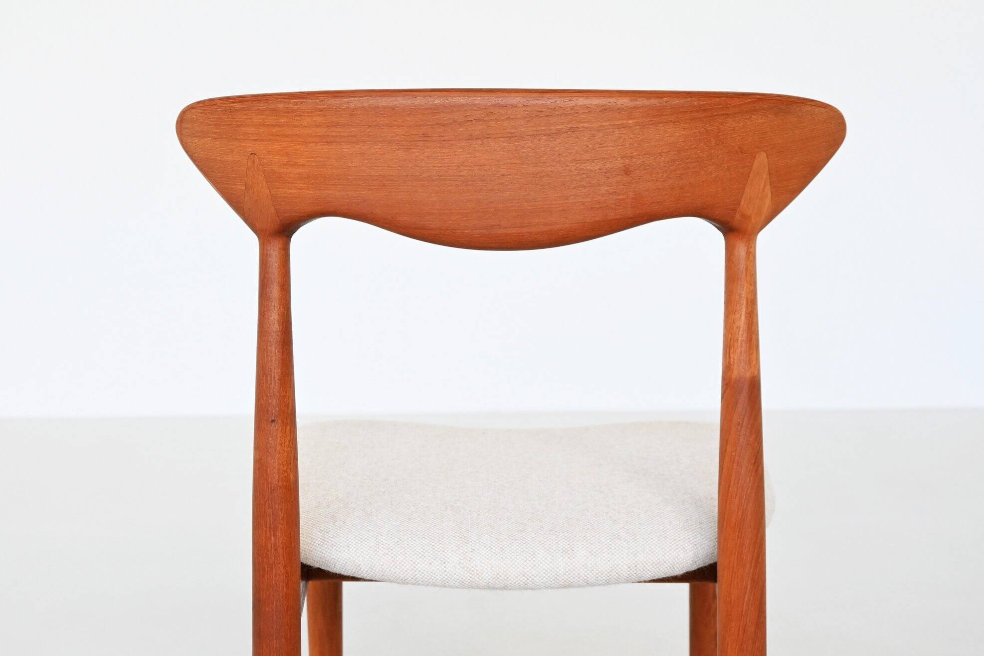 Ensemble de six chaises de salle à manger en teck de Christian Linneberg, Danemark, 1960