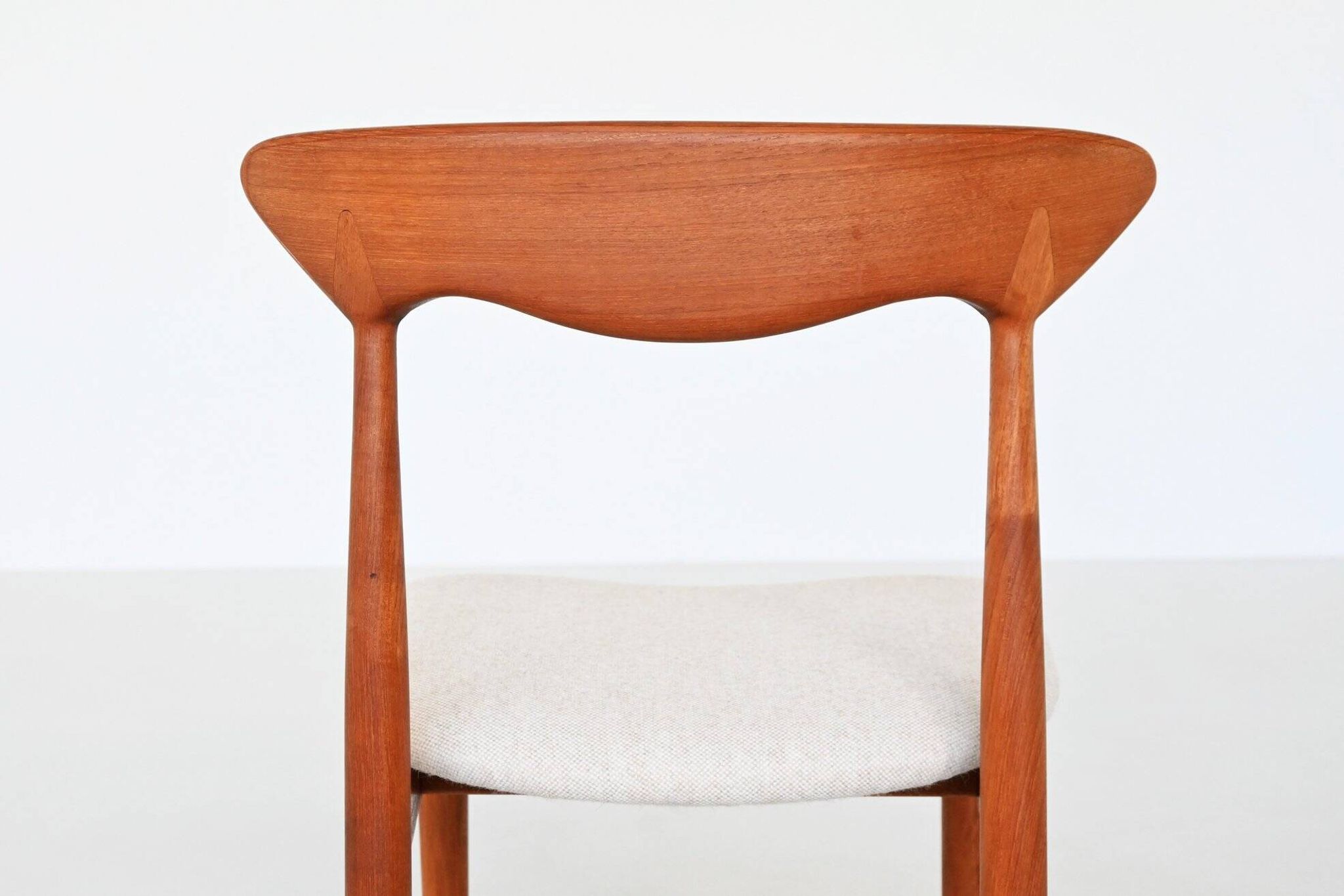 Christian Linneberg set of six dining chairs in teak Denmark 1960