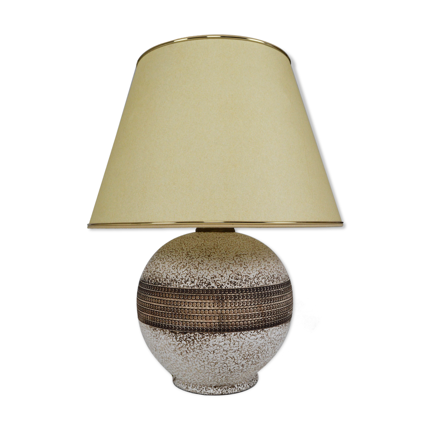 Round art deco ceramic lamp besnard style