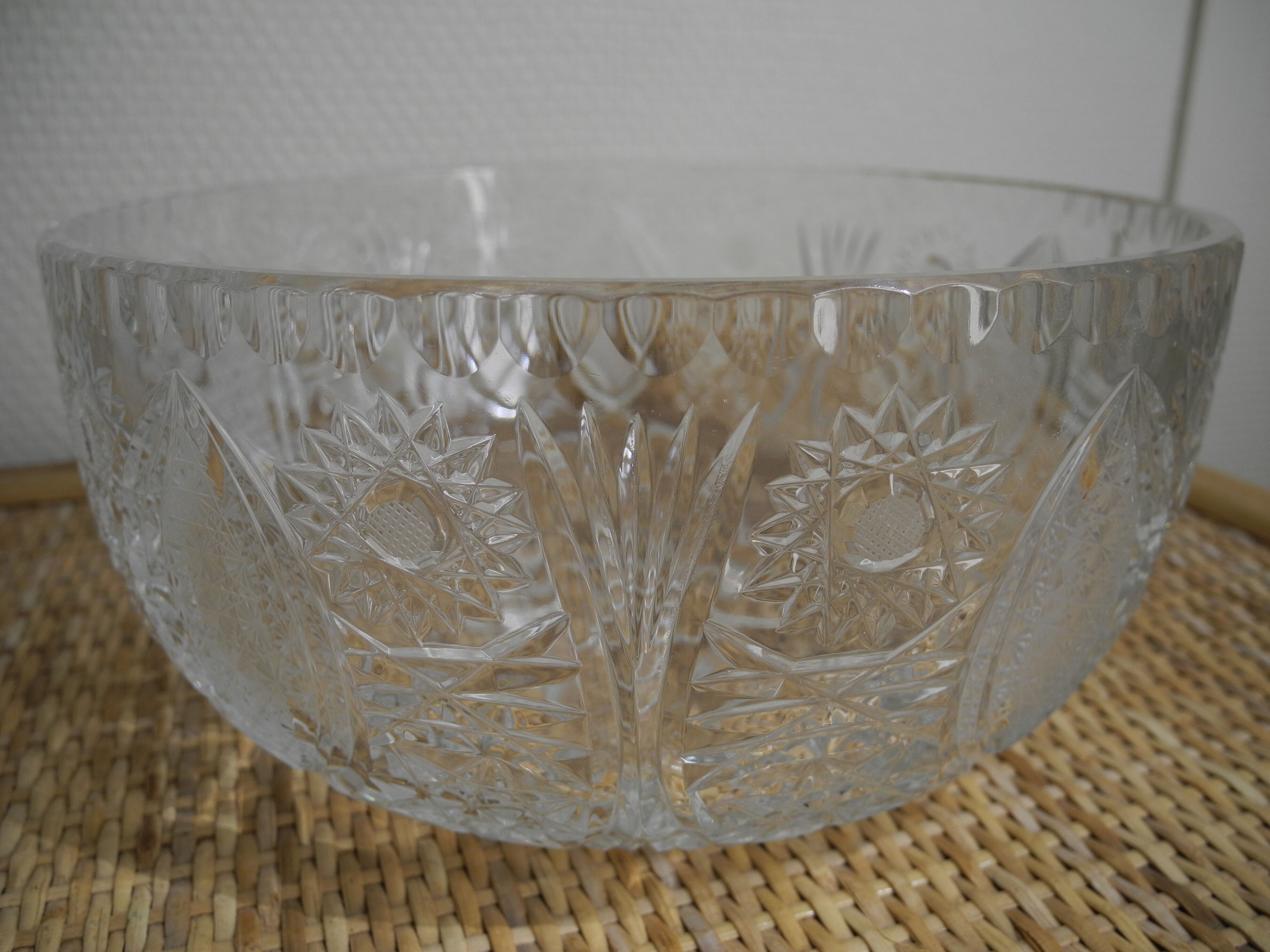 Antique vintage crystal dish