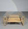 Bauhaus coffe table. Iron frame / pencil reed / split reed / rattan 75 x 75 x 40 cm