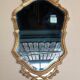 Golden wall mirror with gold leaf Deknudt - beveled ice - Louis XV style