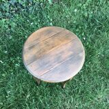 Quadripod pedestal in solid wood