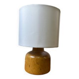 Lampe pied bois avec abat jour blanc