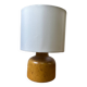 Lampe pied bois avec abat jour blanc