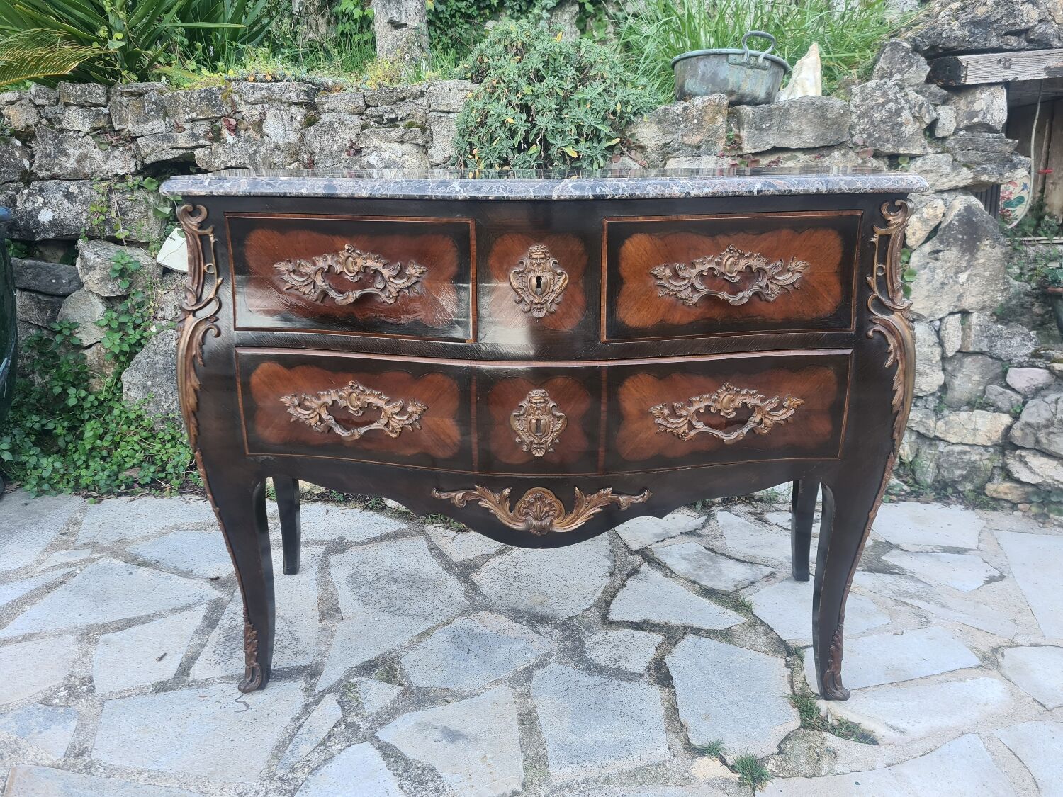 Commode Louis XV en Marqueterie