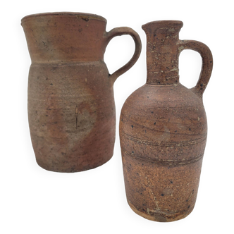 Pair of old terracotta pitchers
