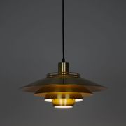Danish vintage pendant lamp Dania by Kurt Wiborg, Jeka, 1980s