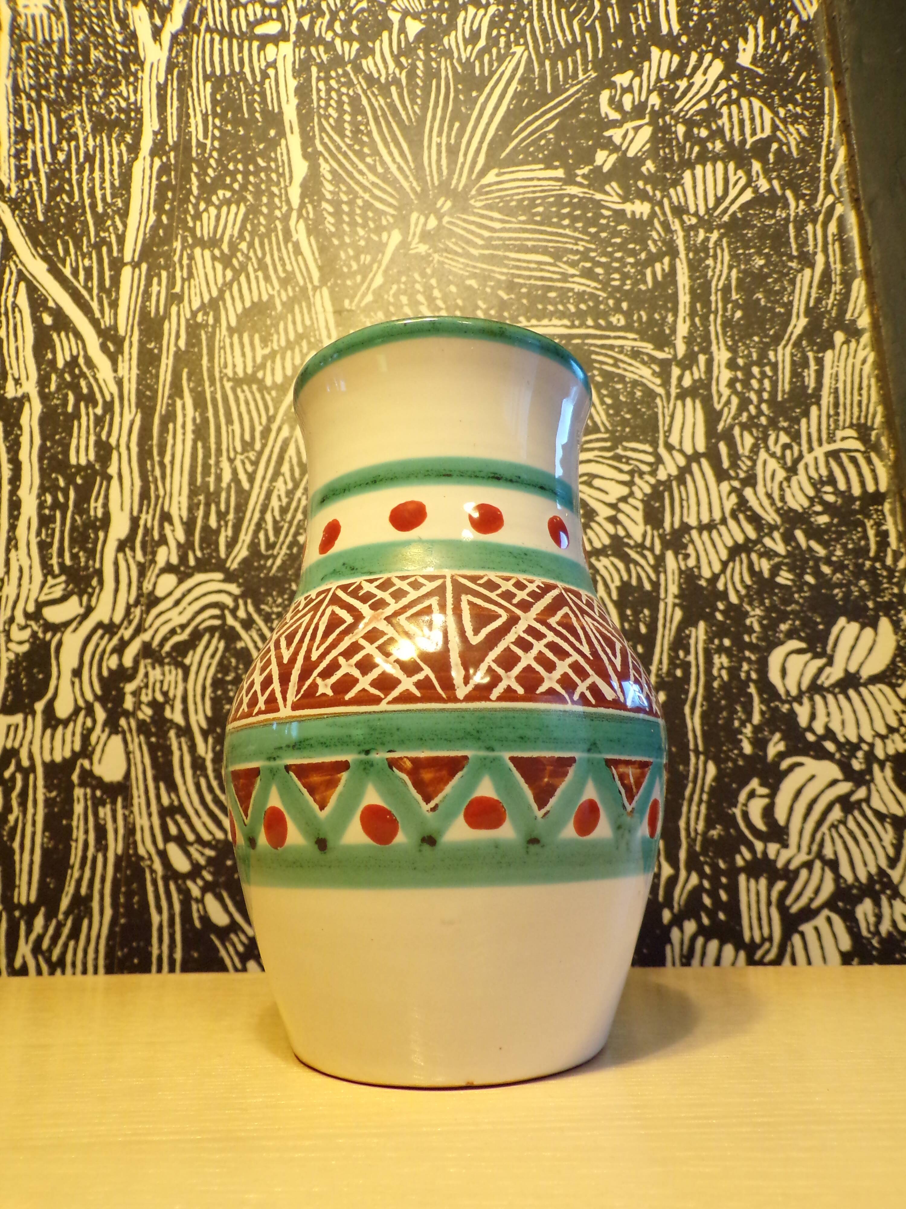 Ceramic vase by Antoine Fazzio Vallauris