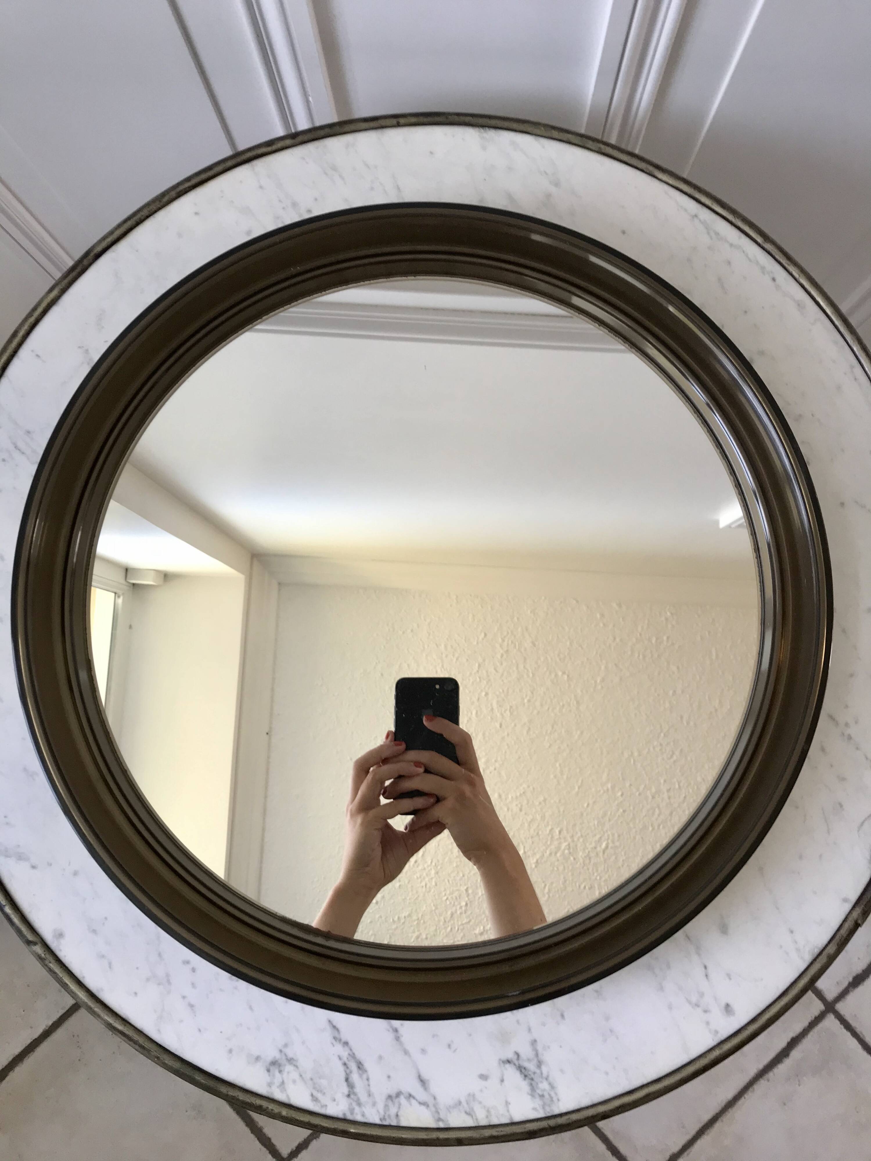 miroir casquette fumé en plexi Made in France années 70