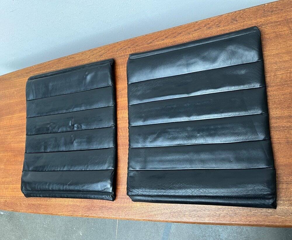 Leather cushion for postmodern Kreuzschwinger chair by Till Behrens, 1980s, set of 2.