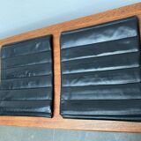 Leather cushion for postmodern Kreuzschwinger chair by Till Behrens, 1980s, set of 2.