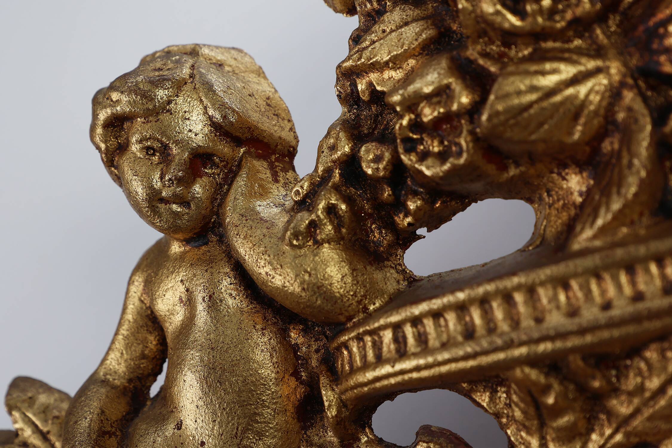 French rococo style richly sculpted gilted oak mirror, 19th century