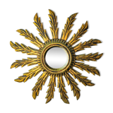 Sun mirror in gilded wood, France, 1960, 38 cm