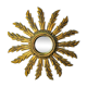 Sun mirror in gilded wood, France, 1960, 38 cm