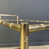 Chariot de bar en laiton imitation bambou, Orsenigo Italie, années 1970