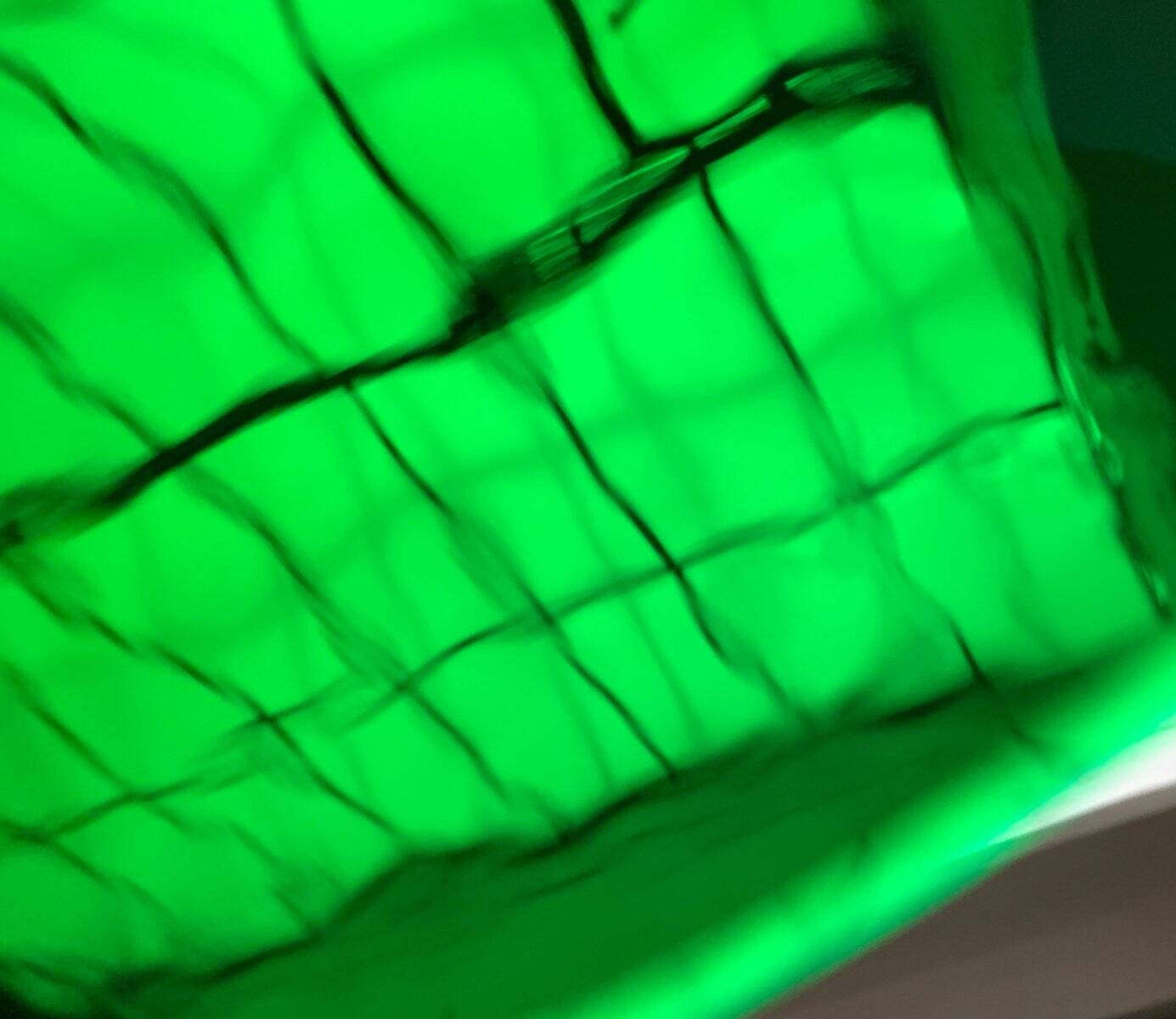 Artistic vintage German glass bowl plate by Hans Jürgen Richartz for Mathildenhütte, Solingen.