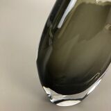 Nils Landberg 'Sommerso' smoked glass vase for Orrefors, Sweden, 1970s