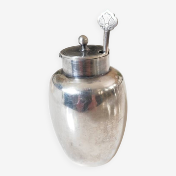 Small silver metal pot