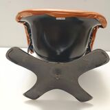 Karuselli Lounge Chair by Yrjö Kukkapuro for Haimi in Orange Leather, 1970s