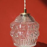 Hanging lamp textured patterned glass and relief