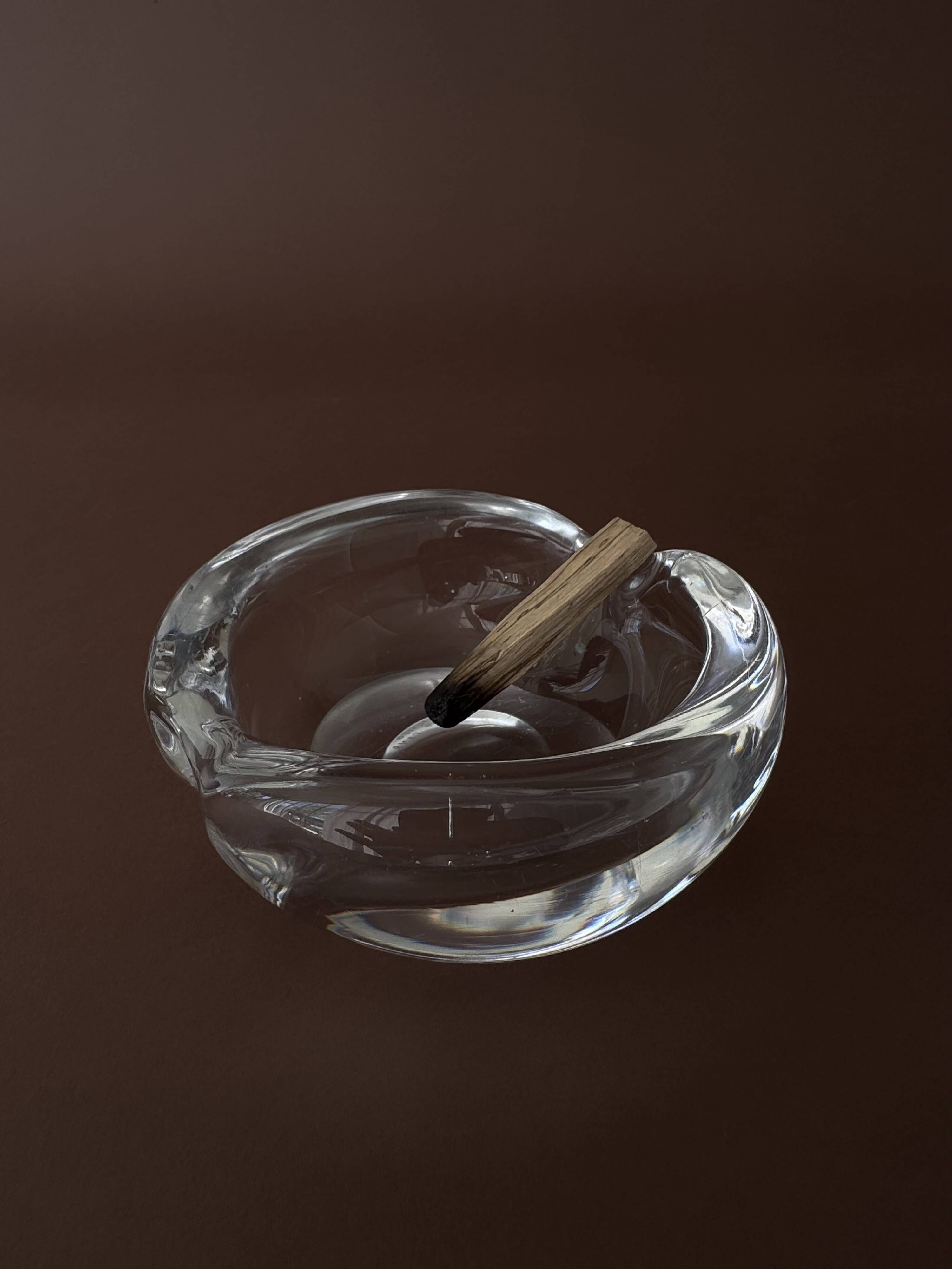 Vintage Kosta Crystal Handmade Ashtray