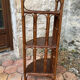 Vintage rattan corner shelf