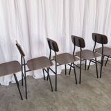 Chaises d'école industrielles vintage - STOL Kamnik - Yougoslavie des années 70 - Lot de 6