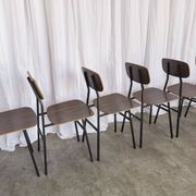 Vintage Industrial School Chairs - STOL Kamnik - 70s Yugoslavia - Set of 6