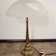 1940s Art Deco brass lamp | 2x E27 | Glass | Vintage