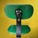 Polster office chair Gleich Klöber in green faux leather, wood and metal – mid-century
