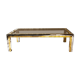 Table basse italienne en chrome et laiton Romeo Rega, 1970s