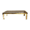 Italian coffee table in chrome and brass Romeo Rega