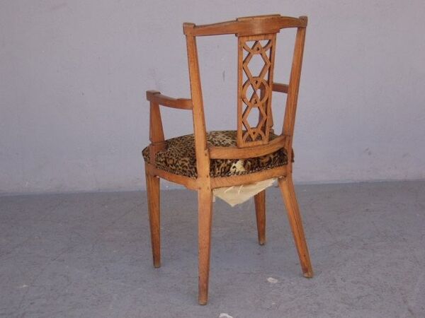 Fauteuil de bureau louis XVI en merisier