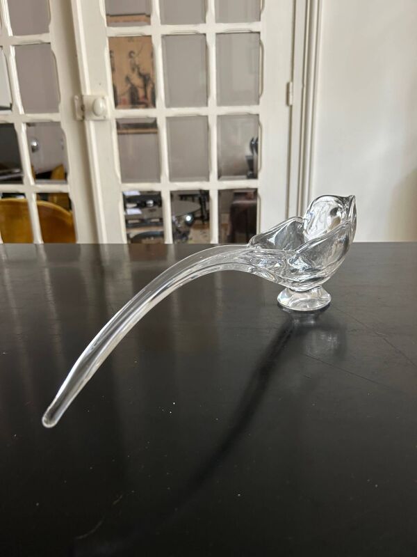 grande coupe oiseau en cristal