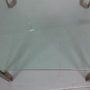 Peter Ghyczy for Ghyzcy Square Glass Coffee Table, 1970's Hollywood Regency