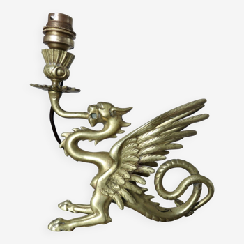 Lampe "chimère" en bronze, années 30