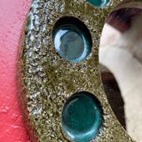 Round ceramic mirror signed IFO Denmark circa 1960