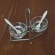 Antique condiment server – Salt / Pepper in silver-plated metal