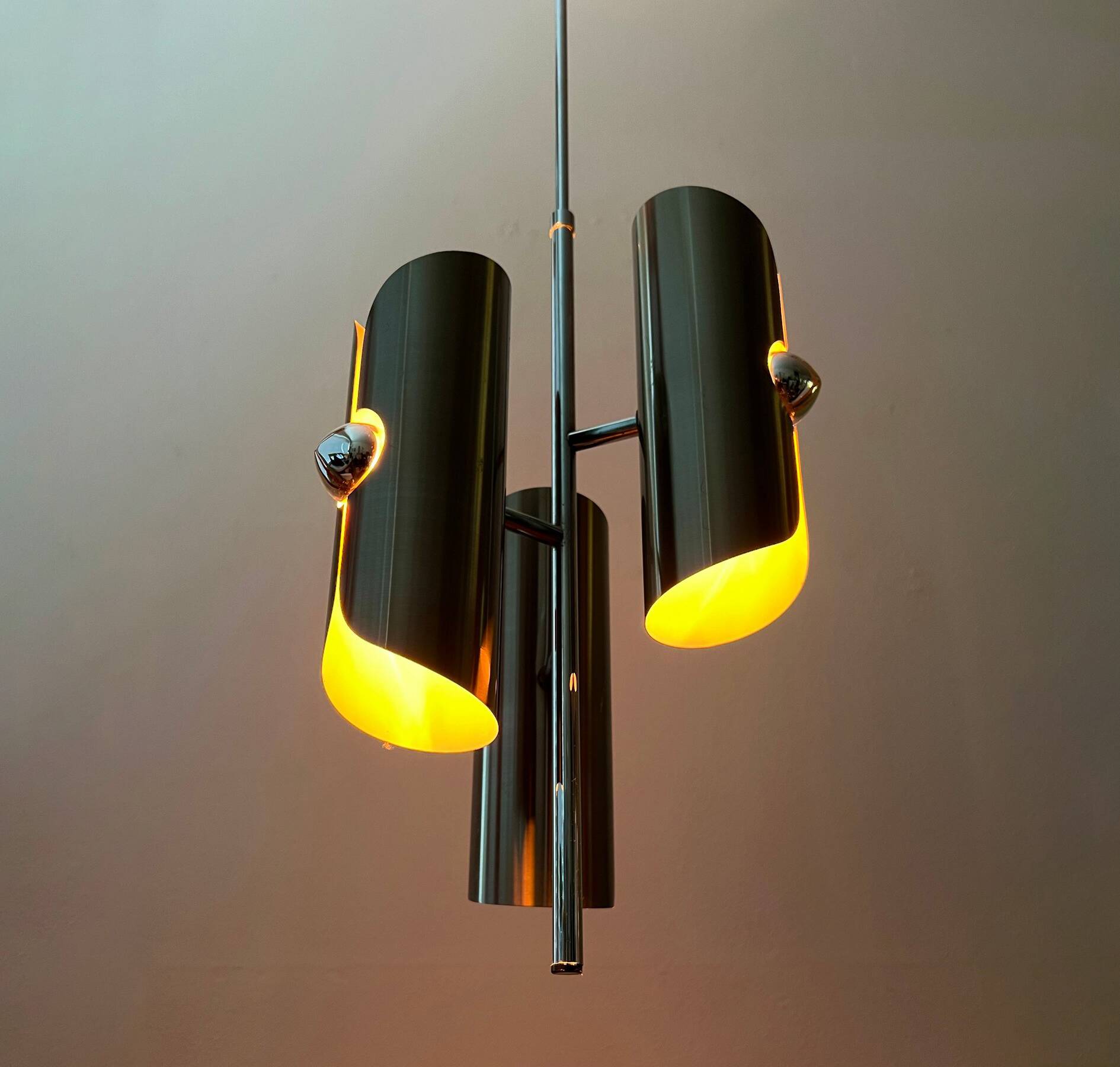 Vintage Pendant Lamp • Polam Bielsko-Biała • Space Age • 1970