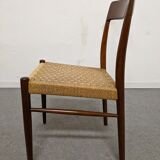 Pair of Danish chairs in teak and rope from the 60s/70s