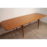 Scandinavian expandable teak dining table circa 1960