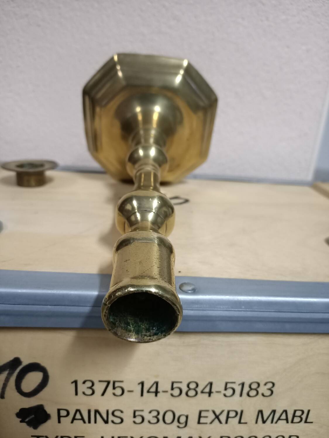 Gilded bronze candle holder