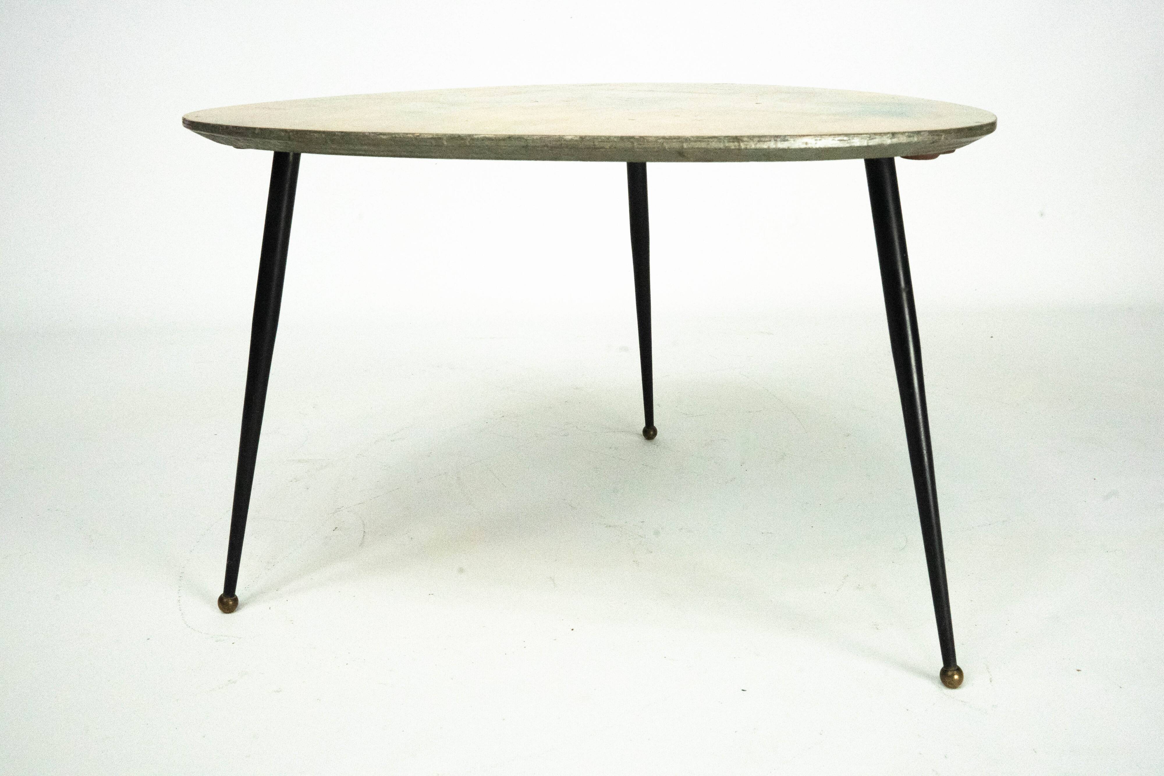 Italian Mid-Century Modern Tripod Coffee Table, 1950s
