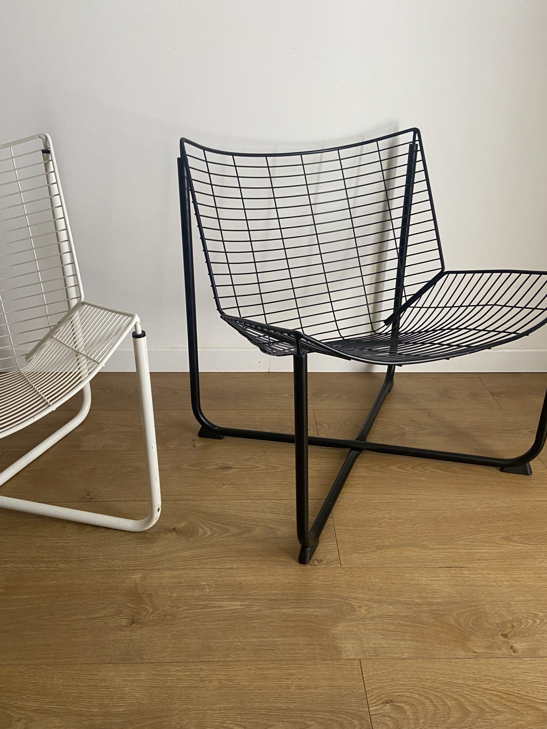 Black räane armchair by niels gammelgaard for ikea