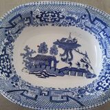 Ceramic dish chinoiserie willow pattern boch fes