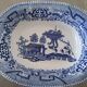 Plat céramique chinoiserie willow pattern boch fes